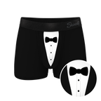The 009 | Black Tuxedo Ball Hammock® Pouch Trunks Underwear - Shinesty