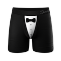 The 009 | Black Tuxedo Ball Hammock® Pouch Underwear - Shinesty