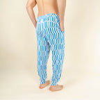 The Hamptons | Blue Mosaic Stripe SleepDeep™ Men’s Pajama Joggers - Shinesty