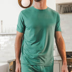 The Curacao | Teal SleepDeep™ Men’s Pajama Shirt - Shinesty