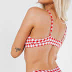 The Hot Diggity | Red Gingham Boob Hammock™ Triangle Bralette - Shinesty