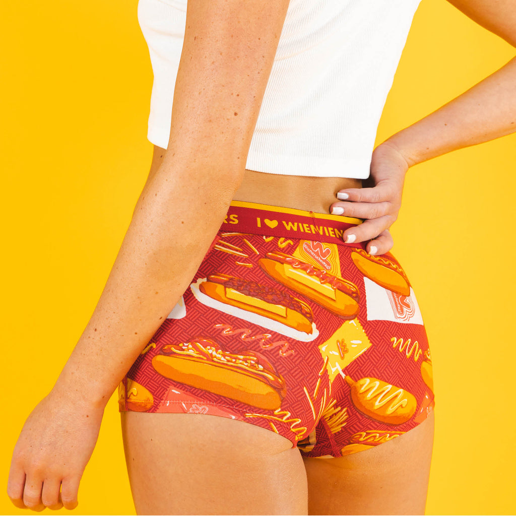 The Big W’s | Shinesty x Wienerschnitzel Boyshort Underwear with Waistband - Shinesty