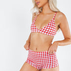 The Hot Diggity | Red Gingham Modal Boyshort Underwear - Shinesty