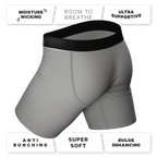 The 50 Shades | Long Leg Grey Ball Hammock® Pouch Underwear With Fly 5 Pack - Shinesty