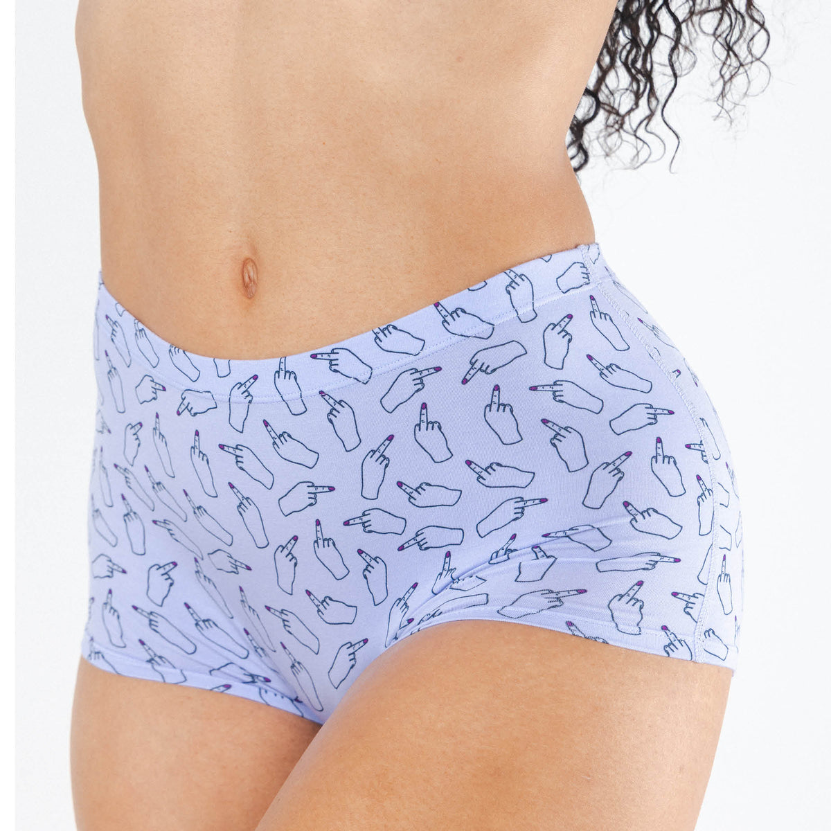 The Little Birdy | Middle Finger Modal Boyshort Underwear - Shinesty