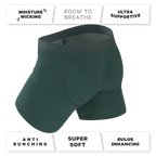 The Alloy | Dark Teal Ball Hammock® Pouch Underwear With Fly - Shinesty