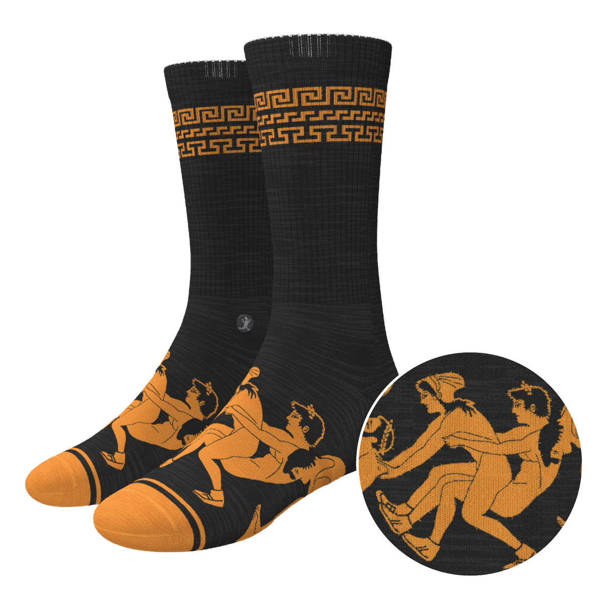 The Ancient Twister | Vase Heel Hammock™ Crew Socks - Shinesty
