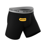 The Anthem | Black Shinesty Ball Hammock® Pouch Underwear With Fly - Shinesty