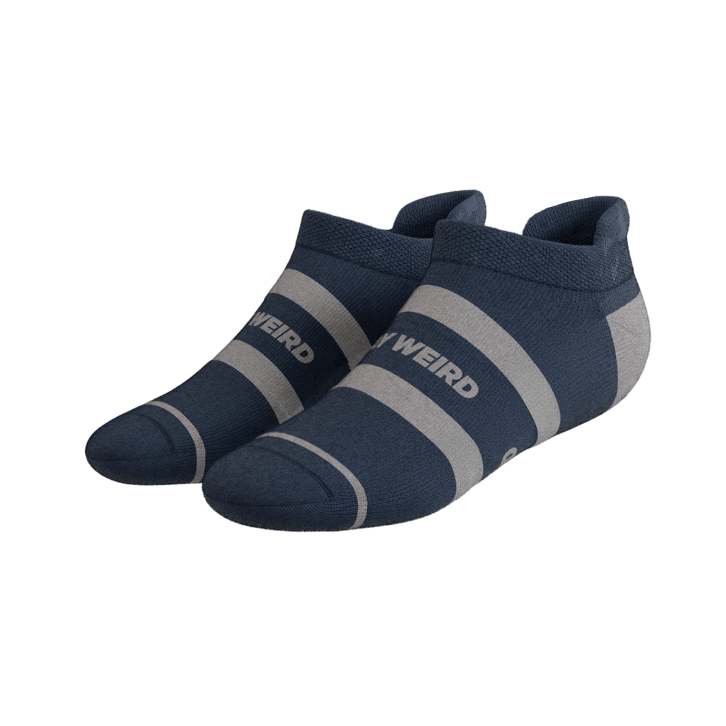 The Arctic | Navy and Grey Heel Hammock™ Ankle Socks - Shinesty