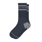 The Arctic | Navy and Grey Heel Hammock™ Crew Socks - Shinesty