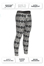 The Arroyo Grande | Grey and Black Aztec Ball Hammock® Long Johns - Shinesty