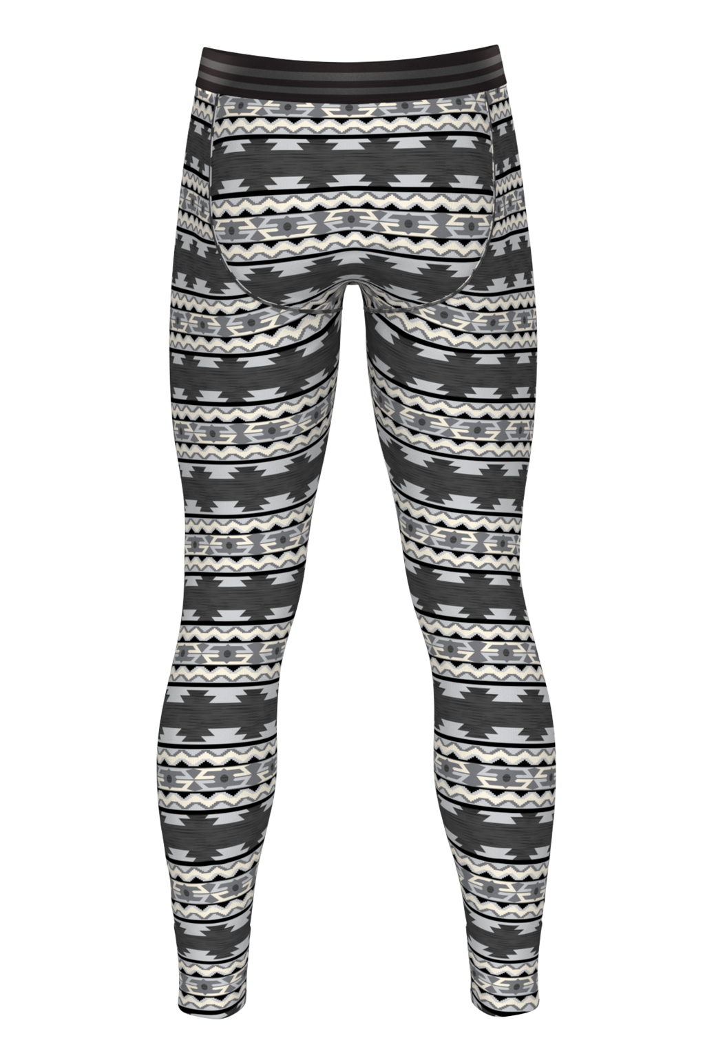 The Arroyo Grande | Grey and Black Aztec Ball Hammock® Long Johns - Shinesty