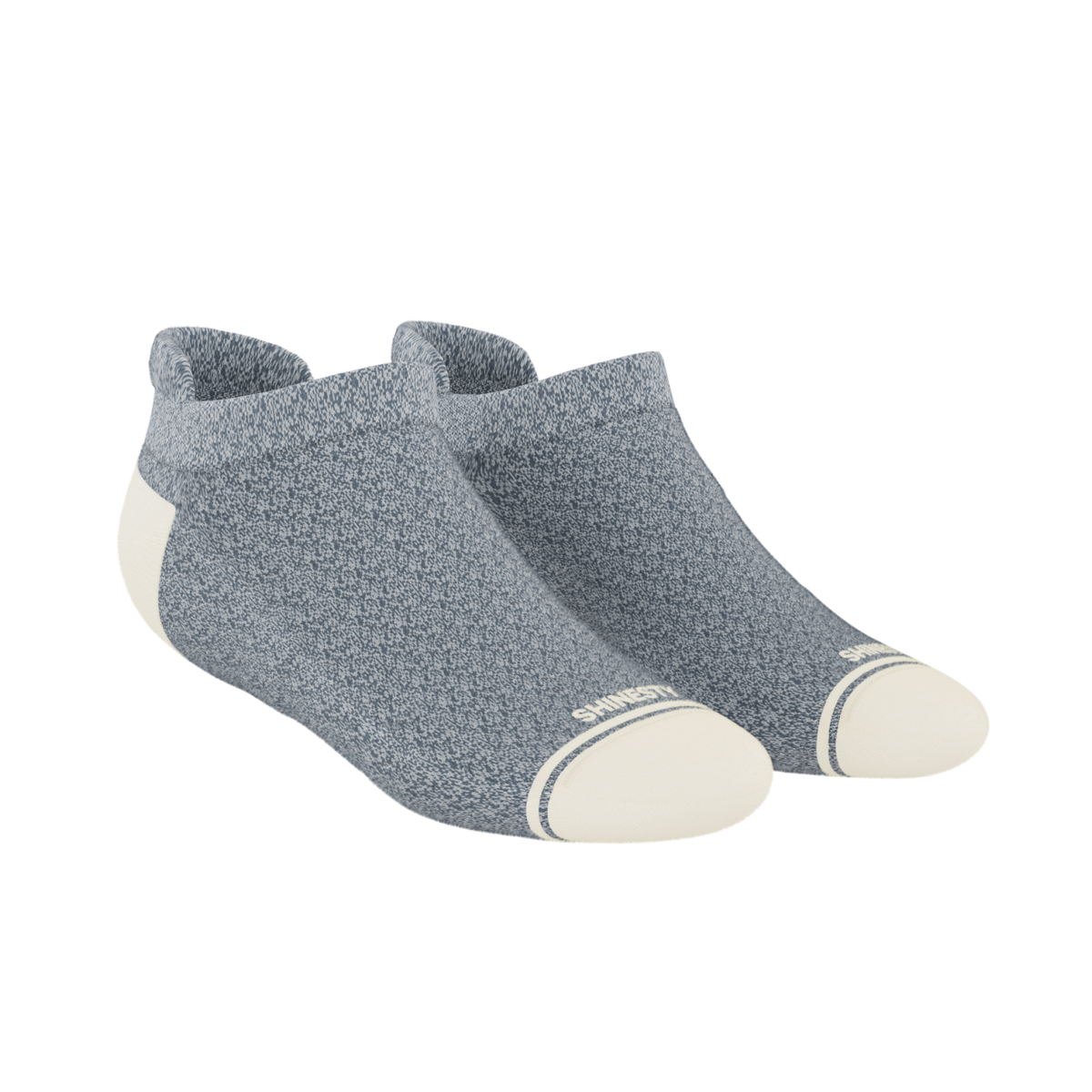 The Asteroid | Blue Marl Heel Hammock™ Ankle Socks - Shinesty
