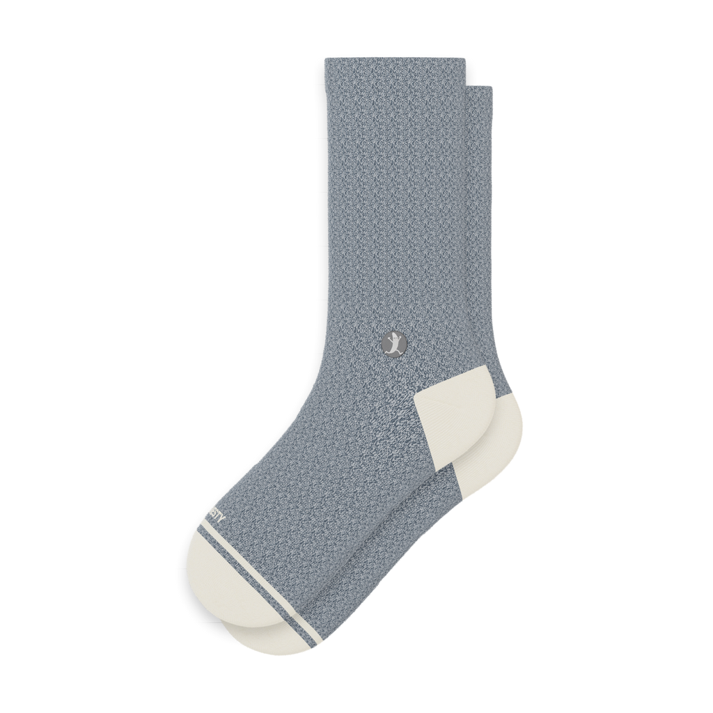 The Asteroid | Blue Marl Heel Hammock™ Crew Socks - Shinesty