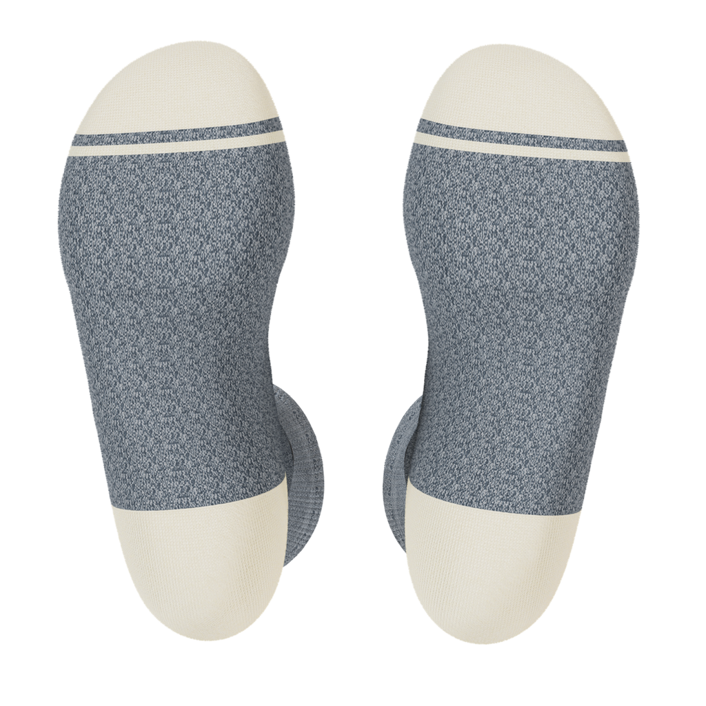 The Asteroid | Blue Marl Heel Hammock™ Crew Socks - Shinesty
