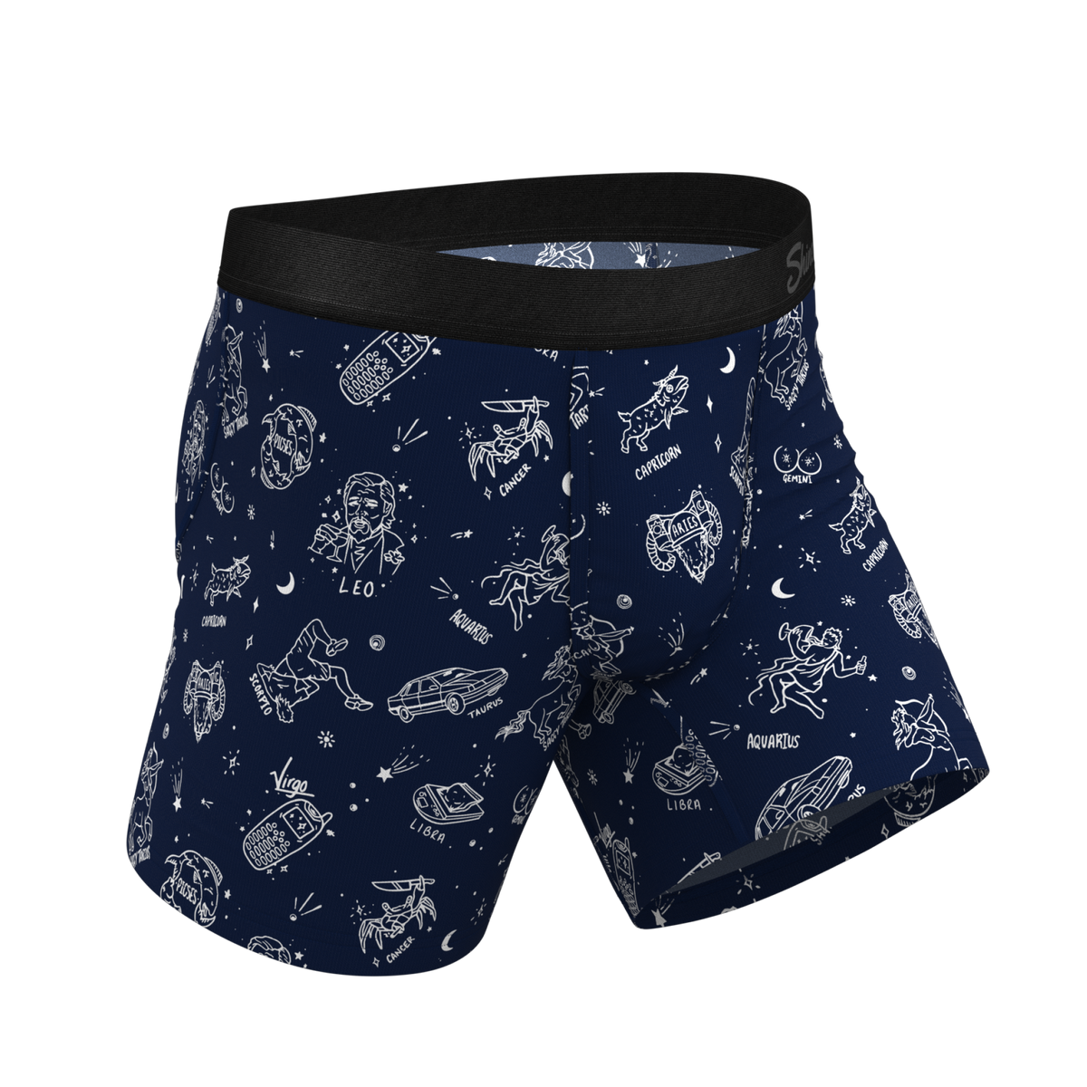 The Astrology Major | Glow in the Dark Astrological Signs Ball Hammock® Pouch Underwear - Shinesty