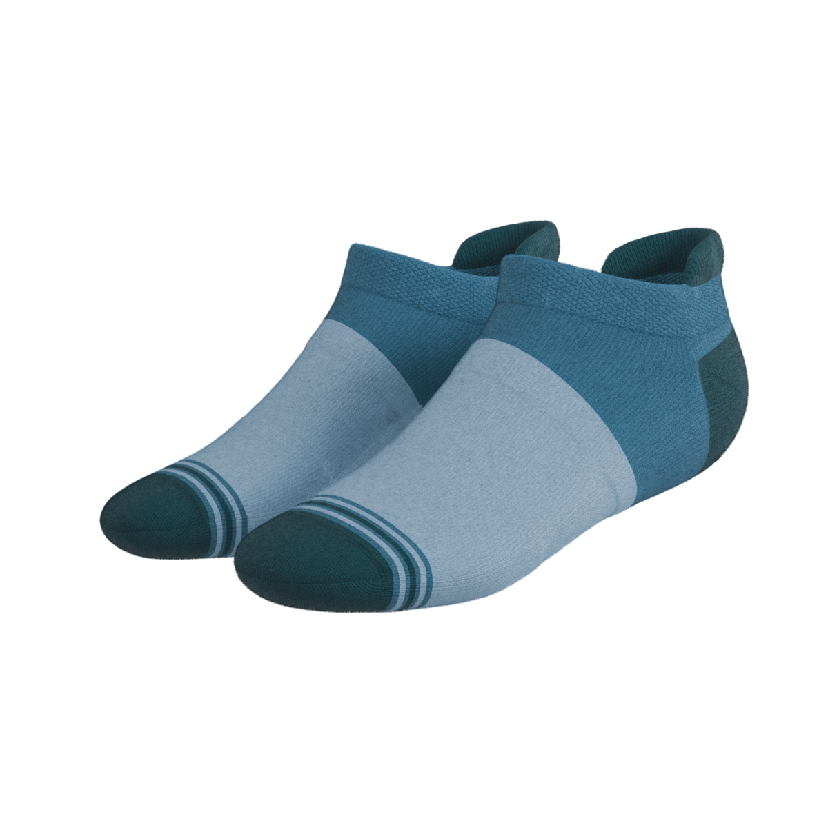 The Atlantic | Blue Color Block Heel Hammock™ Ankle Socks - Shinesty