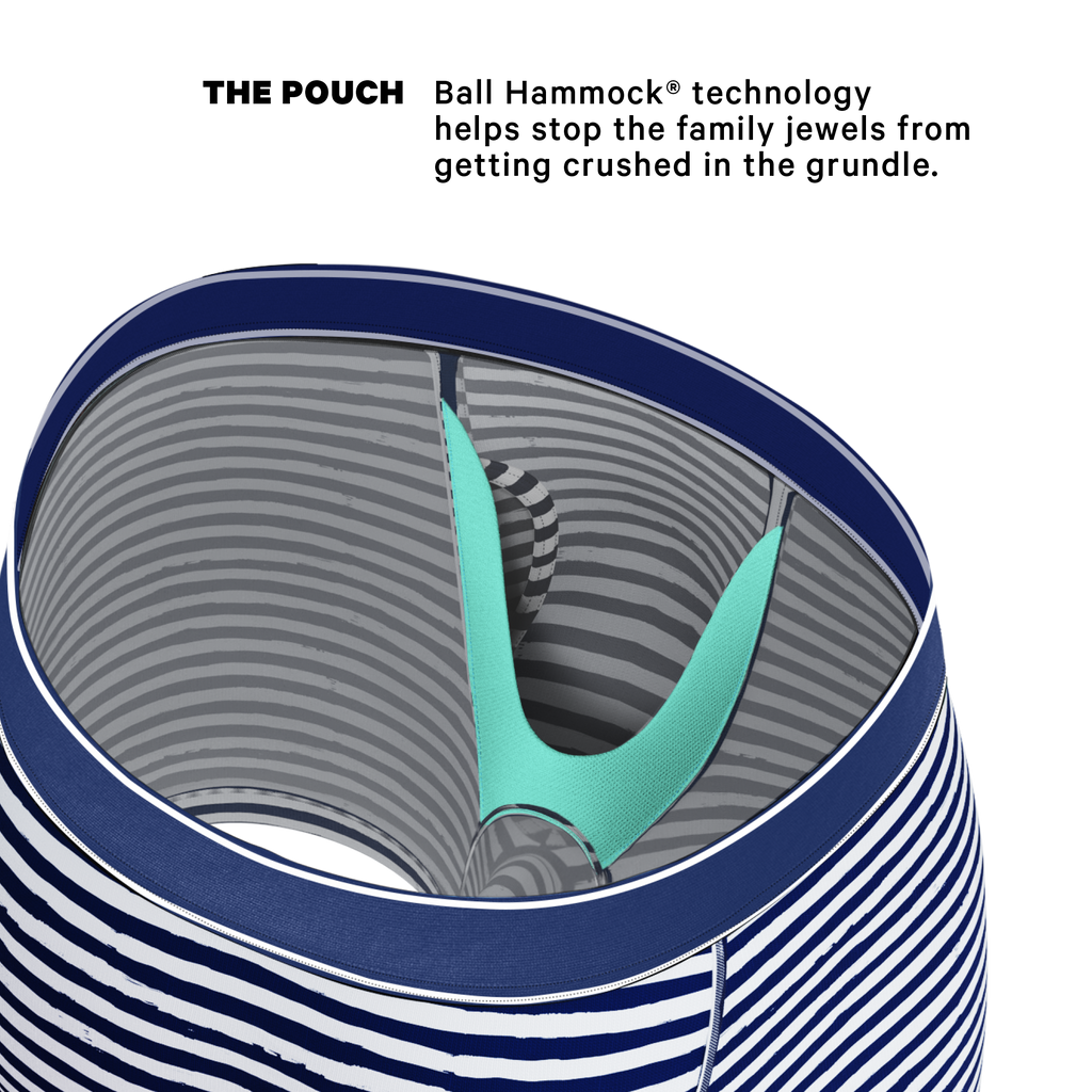 The Sailor | Nautical Stripe Ball Hammock® Pouch Underwear With Fly - Shinesty