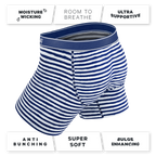The Sailor | Nautical Stripe Ball Hammock® Pouch Underwear With Fly - Shinesty