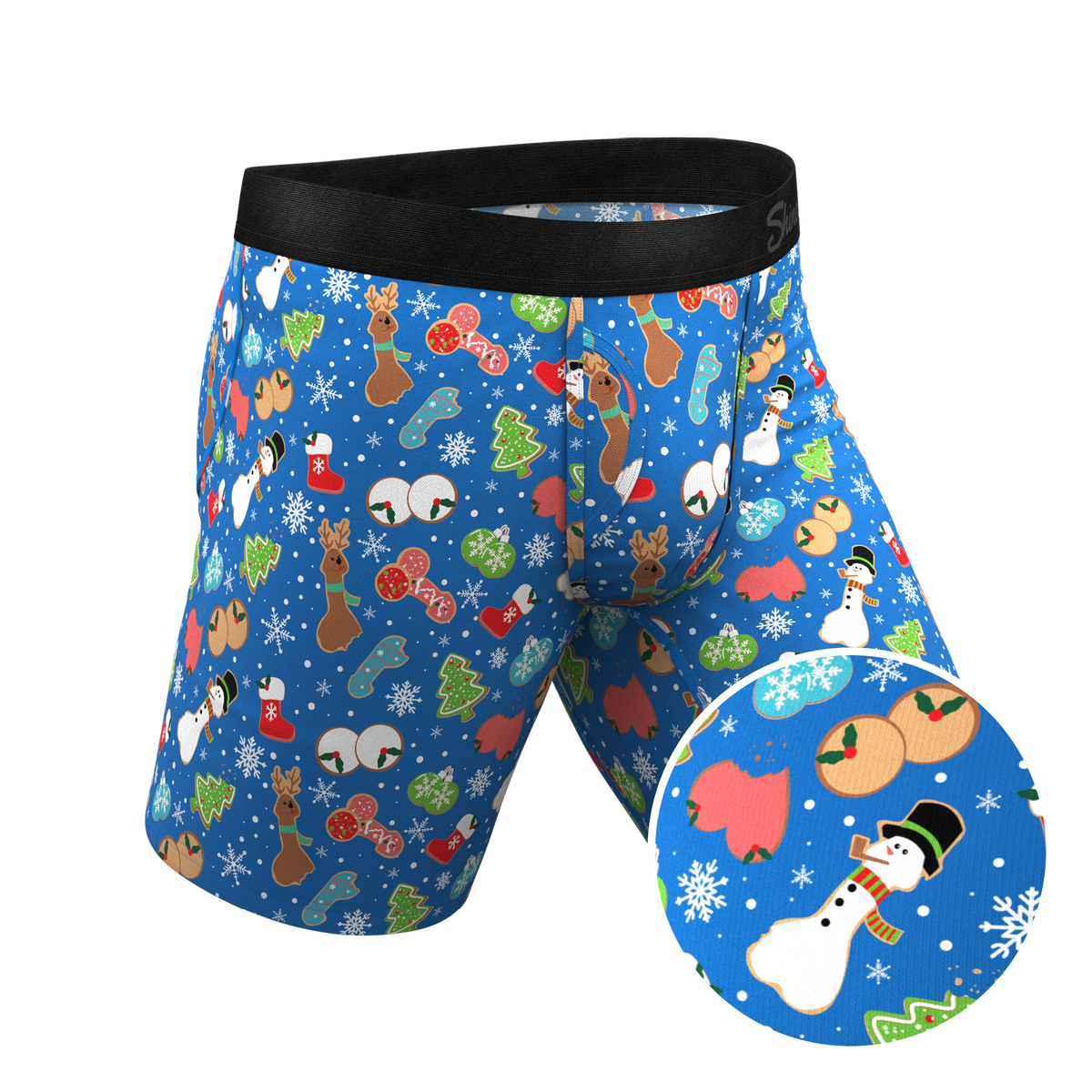 The Baked Goodies | Christmas Cookies Ball Hammock® Boxer - Long Leg - Shinesty
