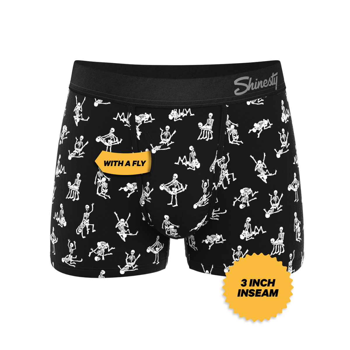The Bare Back Bones | Glow in the Dark Skeletons Ball Hammock® Pouch Trunks Underwear - Shinesty