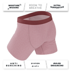 The Bell Pep | Red Chambray Ball Hammock® Pouch Underwear With Fly - Shinesty