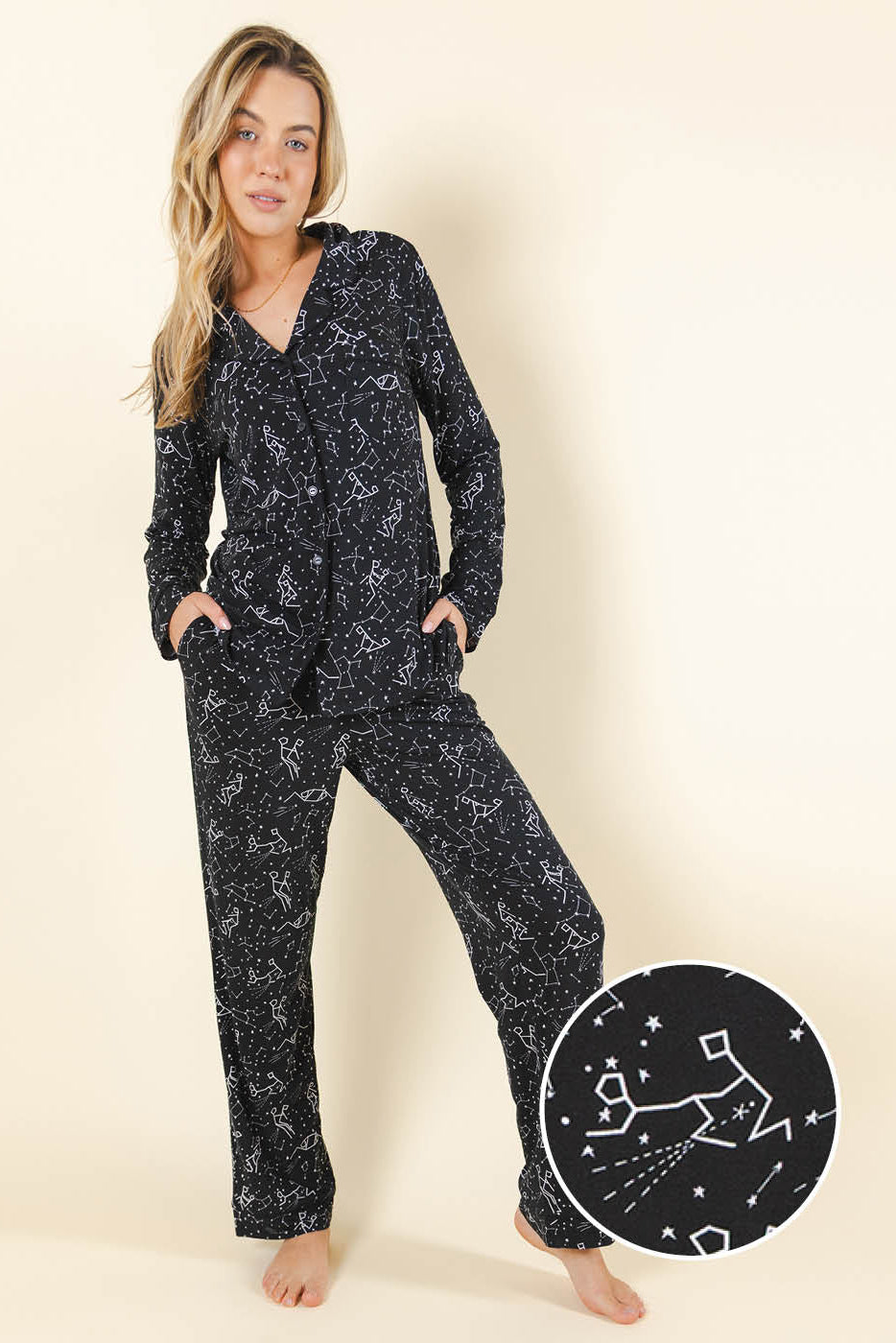 The Big Bang | Constellation SleepDeep™ Women’s Long Sleeve Pajama Set - Shinesty