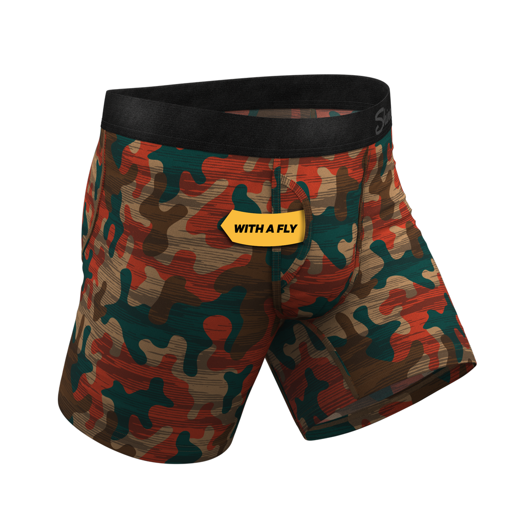 The Blend In | Earthy Camouflage Ball Hammock® Pouch Underwear With Fly - Shinesty