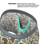 The Blender | Grey Duck Camo Ball Hammock® Pouch Underwear With Fly - Shinesty