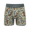 The Blender | Grey Duck Camo Ball Hammock® Pouch Underwear With Fly - Shinesty