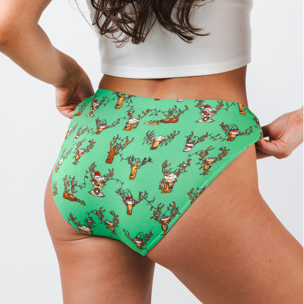 The Blitzened | Reindeer Beer Modal Bikini Underwear - Shinesty