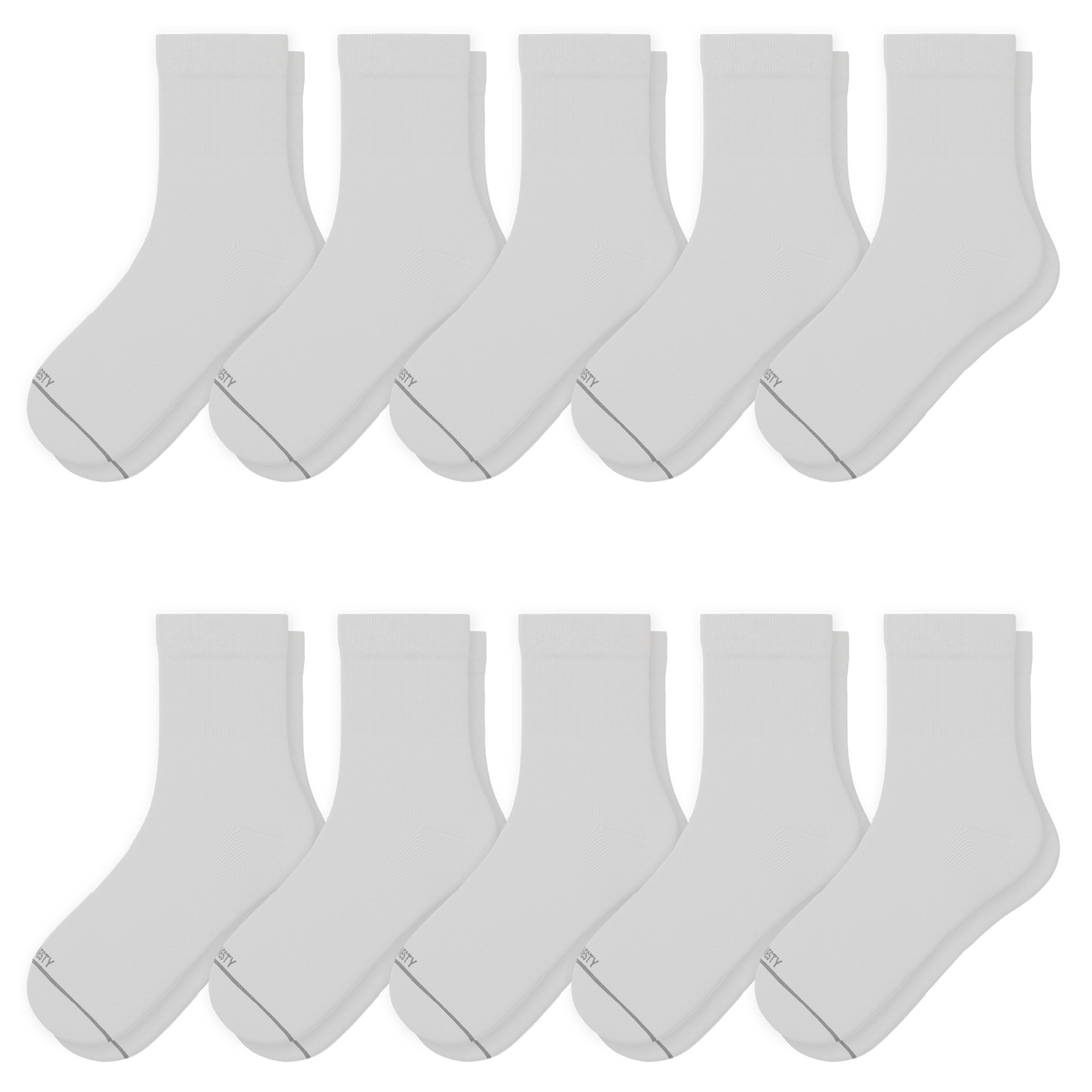 The Blizzard | Heel Hammock™ Quarter Crew Socks 10 Pack - Shinesty