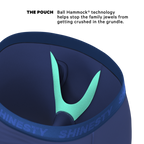 The Bloom Moon | Tonal Navy Ball Hammock® Boxer - Long Leg - Shinesty