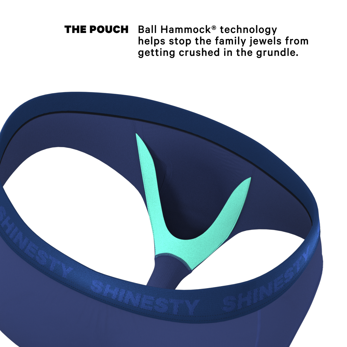 The Bloom Moon | Tonal Navy Ball Hammock® Pouch Underwear Briefs - Shinesty