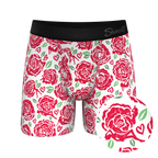 The Bloom With A View | Naughty Roses Ball Hammock® Pouch Underwear With Fly - Shinesty