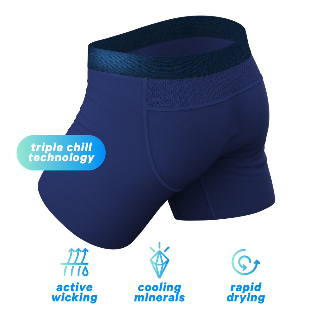The Big Blue | Navy paradICE™ Cooling Ball Hammock® Underwear - Shinesty
