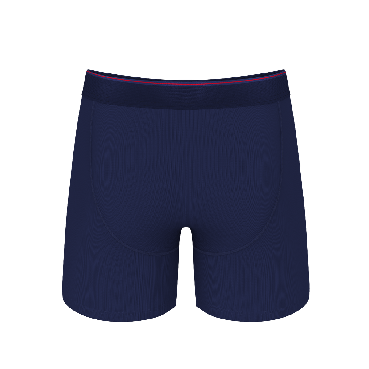 The Blueberry Pie | Red Tip Navy Ball Hammock® Pouch Underwear With Fly - Shinesty