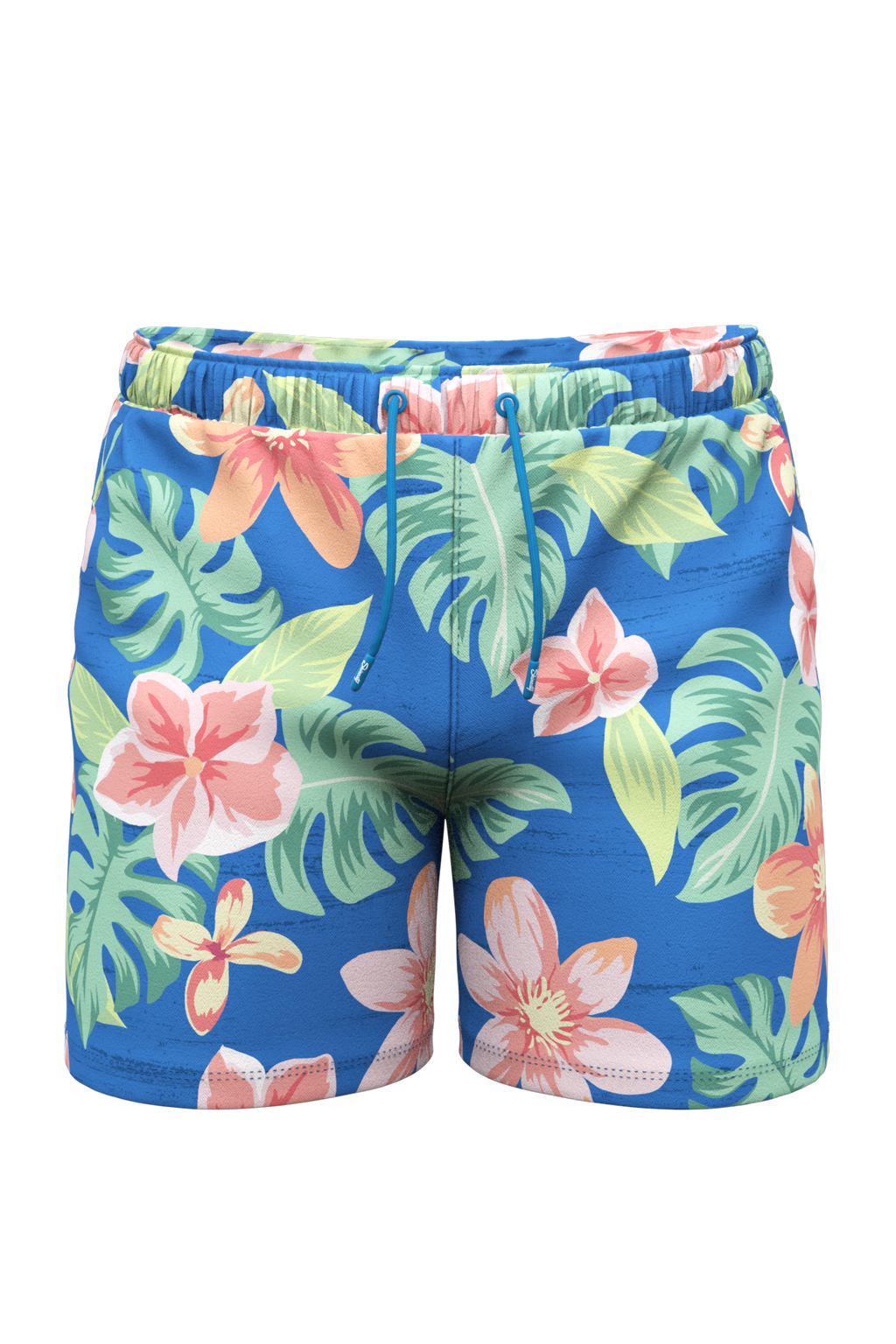 The Boardwalk | Blue and Orange Tropical Ball Hammock® Pouch 8" Swim Trunks - Shinesty