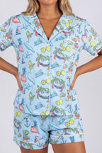 The Boat Drinks | Shinesty x Margaritaville® Button Down Short Pajama Set - Shinesty