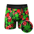 The Bongstera | Tropical Weed Ball Hammock® Pouch Underwear With Fly - Shinesty