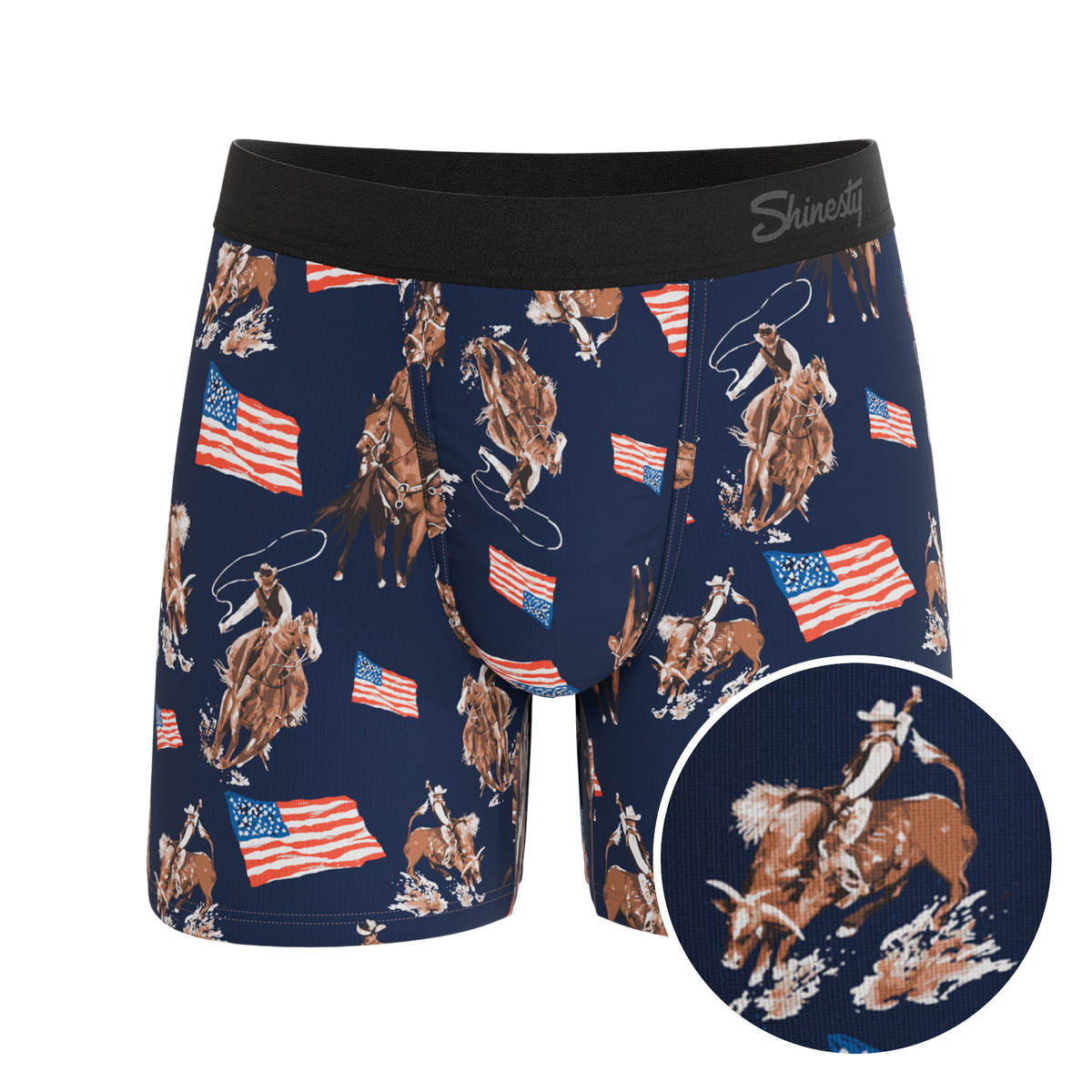 The Bootstraps & Chaps | Americana Cowboy Ball Hammock® Pouch Underwear - Shinesty