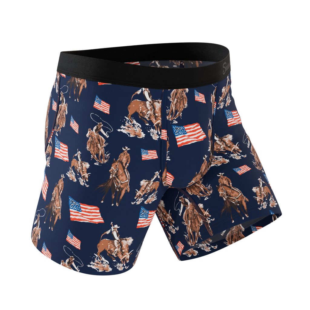 The Bootstraps & Chaps | Americana Cowboy Ball Hammock® Pouch Underwear - Shinesty