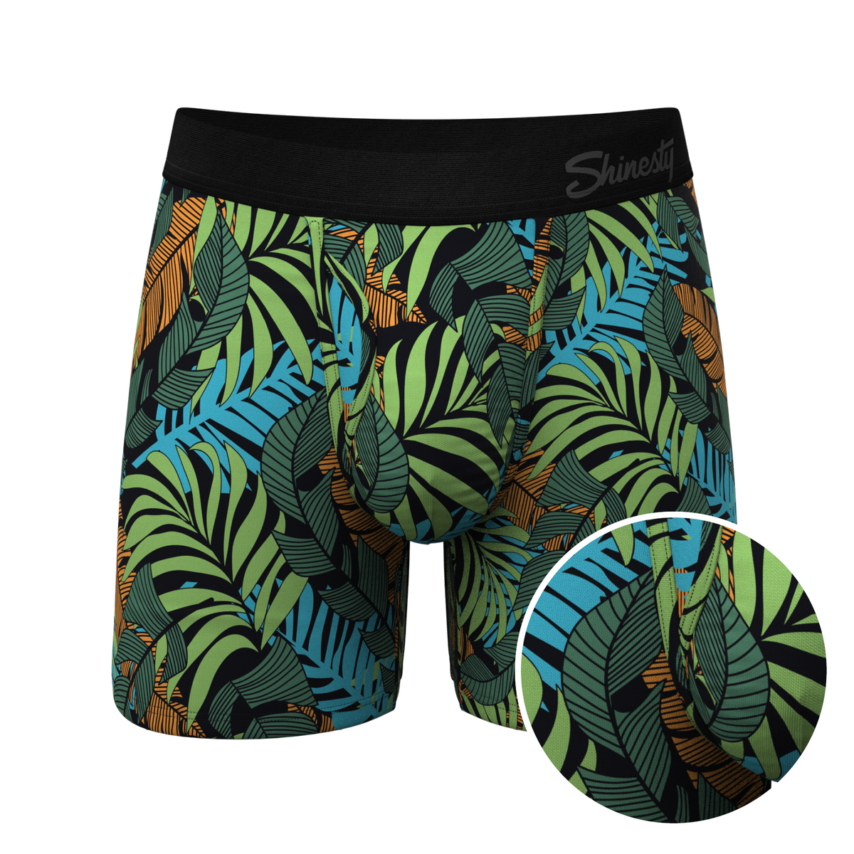 The Botanist | Tropical Leaves Ball Hammock® Pouch Underwear With Fly - Shinesty