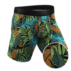 The Botanist | Tropical Leaves Ball Hammock® Boxer - Long Leg - Shinesty