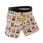 The Bottomless Blackjack | Vintage Playing Cards Ball Hammock® Pouch Underwear With Fly - Shinesty