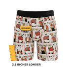 The Bottomless Blackjack | Vintage Playing Cards Ball Hammock® Boxer - Long Leg - Shinesty