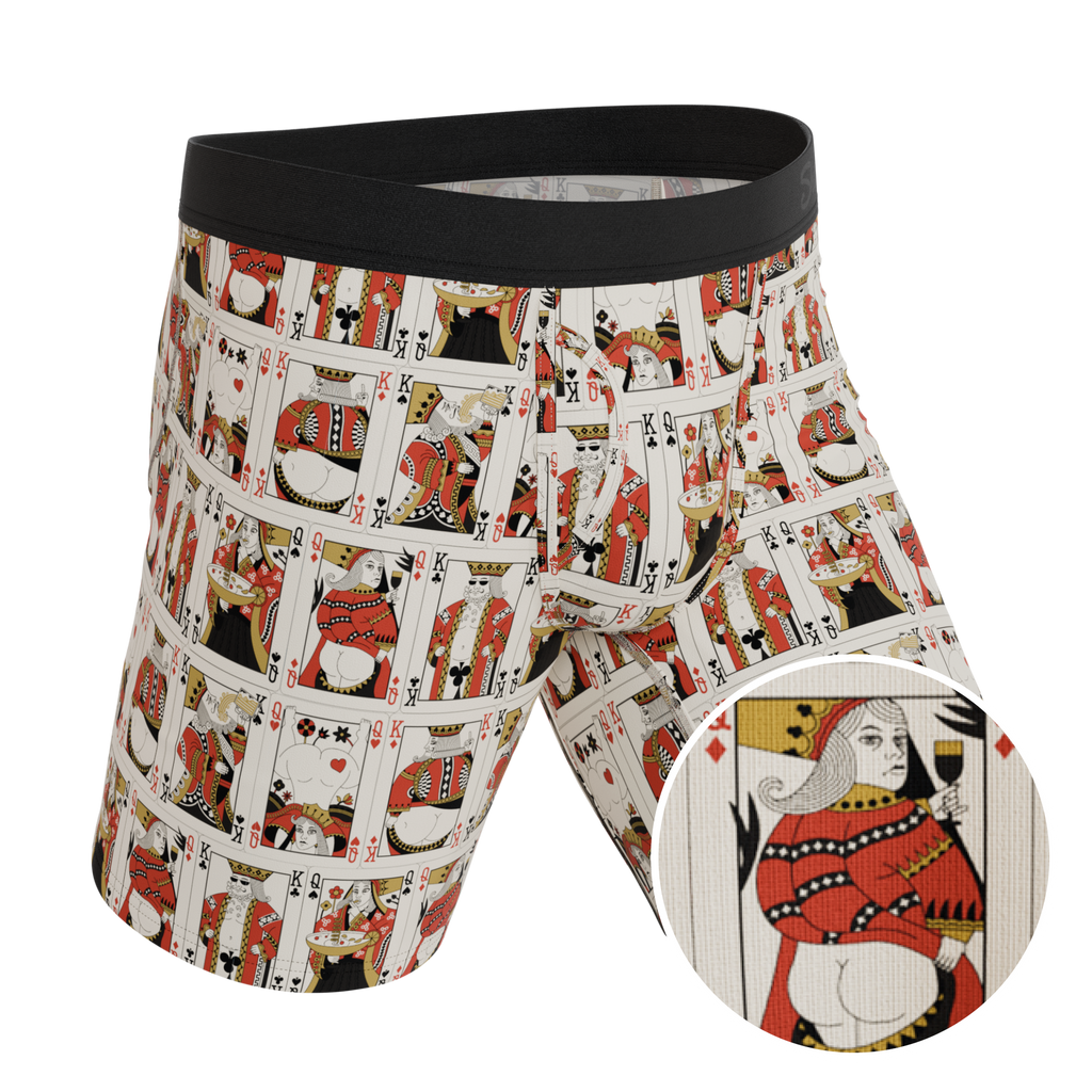The Bottomless Blackjack | Vintage Playing Cards Ball Hammock® Boxer - Long Leg - Shinesty