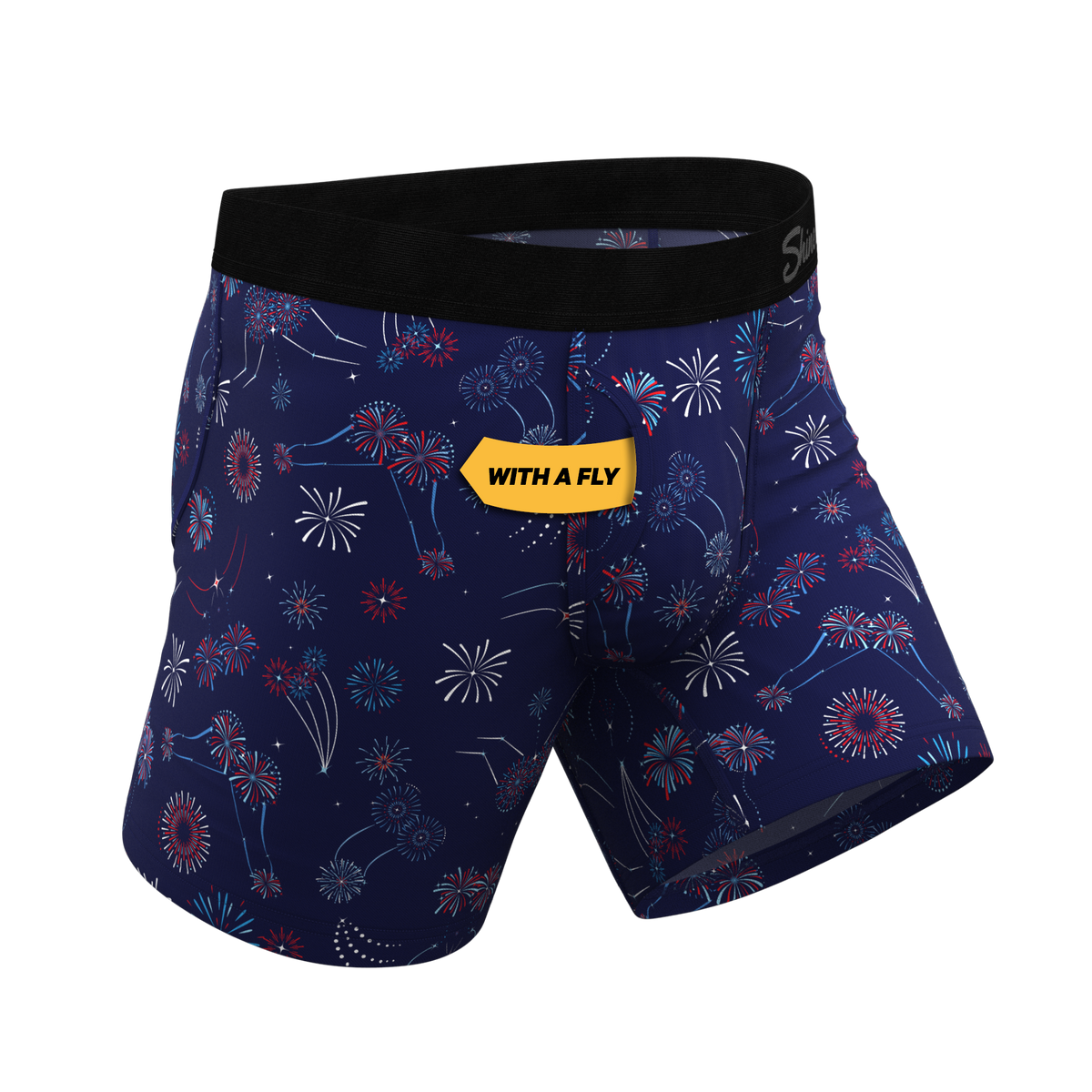 The Pyrotecnips | Naughty Fireworks Ball Hammock® Pouch Underwear With Fly - Shinesty