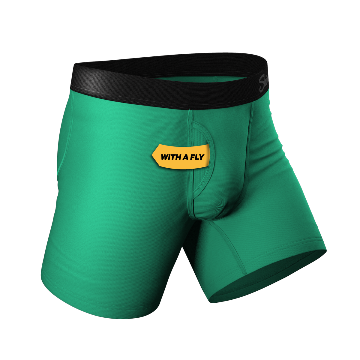 The Green Boys | Men's Green Ball Hammock® Pouch Underwear With Fly - Shinesty