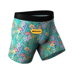 The Hot Tropic | Tropical Flamingo Ball Hammock® Pouch Underwear With Fly - Shinesty